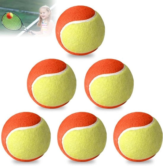 Impianto di allenamento per principianti per bambini: set di 6 palloni da tennis Stage 3 colore arancione per allenamento