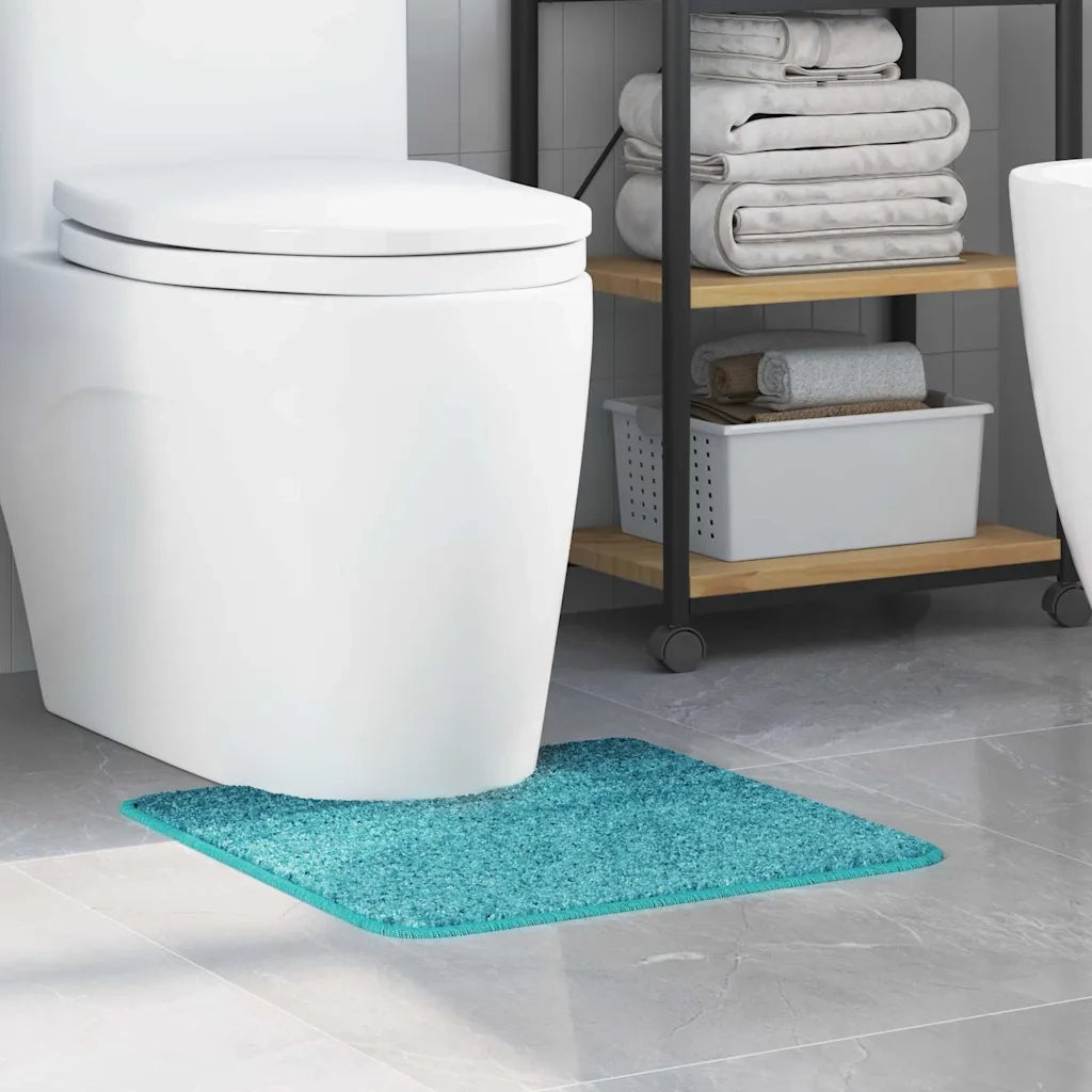 Tappeto Antiscivolo per Bagno con Taglio per Toilette Turchese CFW8428262