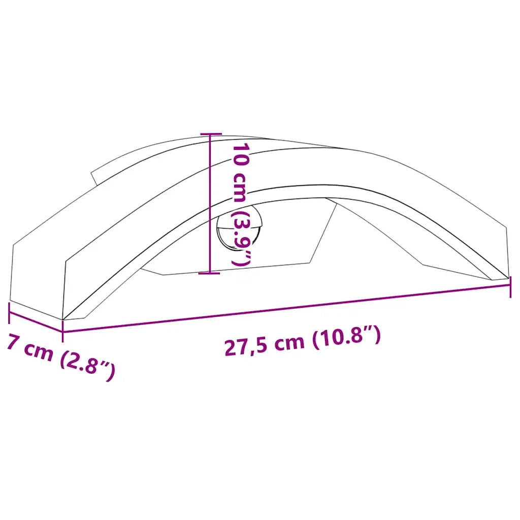 Applique con LED e Sensore Nera in Alluminio Pressofuso CFW7839342