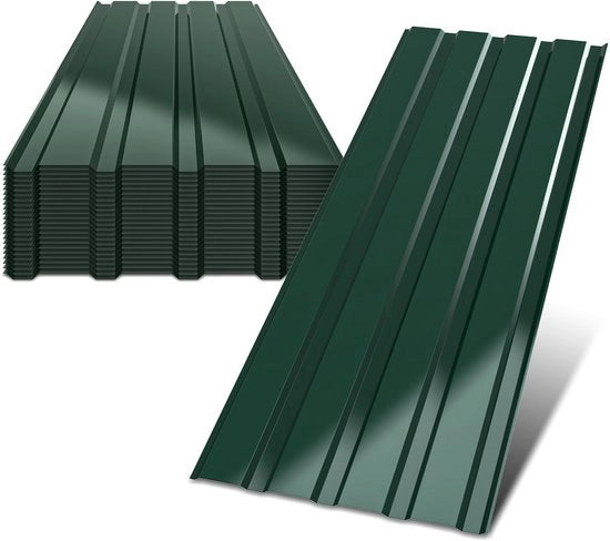 Tavolo di copertura trapezoidale 115×45 cm - Metallo zincato - Resistente all'usura e all'ossidazione - 18 m² - Verde