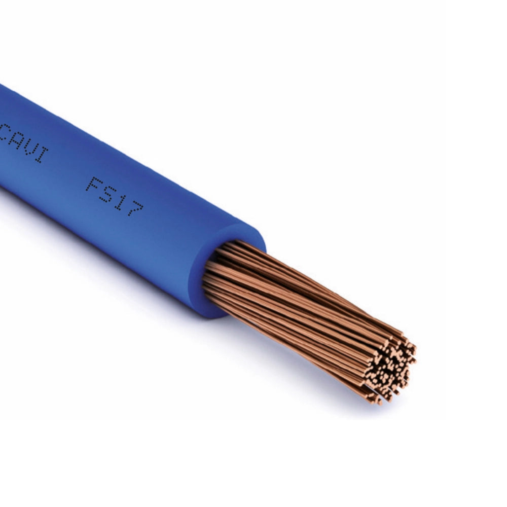 Cavo elettrico cordina unifilare unipolare fs17 rotolo metri 25 *** colore azzurro, sezione conduttore 4 mmq, confezi...