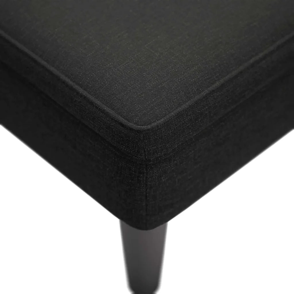 Sdraio con Cuscino e Bracciolo Destro in Tessuto Nero 4009767