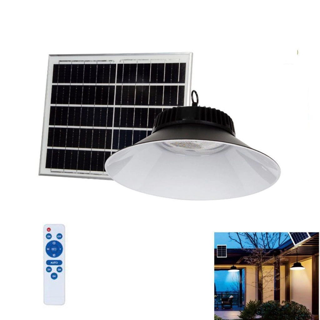 LAMPADA LED SOLARE 100W PANNELLO FOTOVOLTAICO E TELECOMANDO 3CCT IP65 ET-31372
