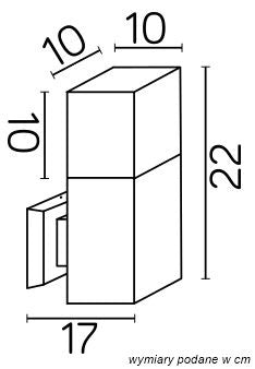 Applique esterna 1 luce SU-MA Cube nera E27 IP44 in alluminio