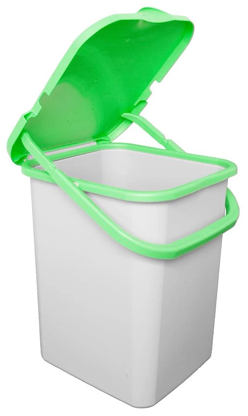 PREMI PATTUMIERA RACCOLTA DIFFERENZIATA CON MANICO 18LT VERDE RICICLO VETRO