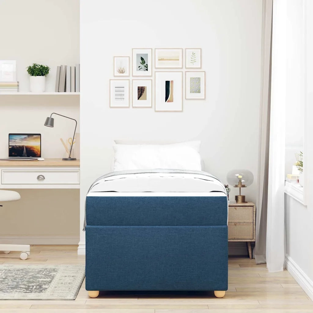 Struttura del letto con materasso Blu 80 x 200 cm Tessuto 3399320
