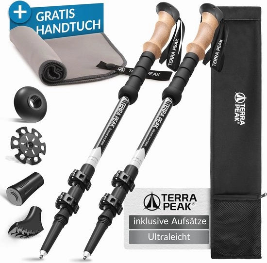 Bastoni da Trekking Telescopici per Escursionismo e Nordic Walking - Leggeri e Regolabili