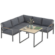 Set Giardino 3 Pezzi ¨C Minimal ¨C 183x183x72cm, Grigio Scuro