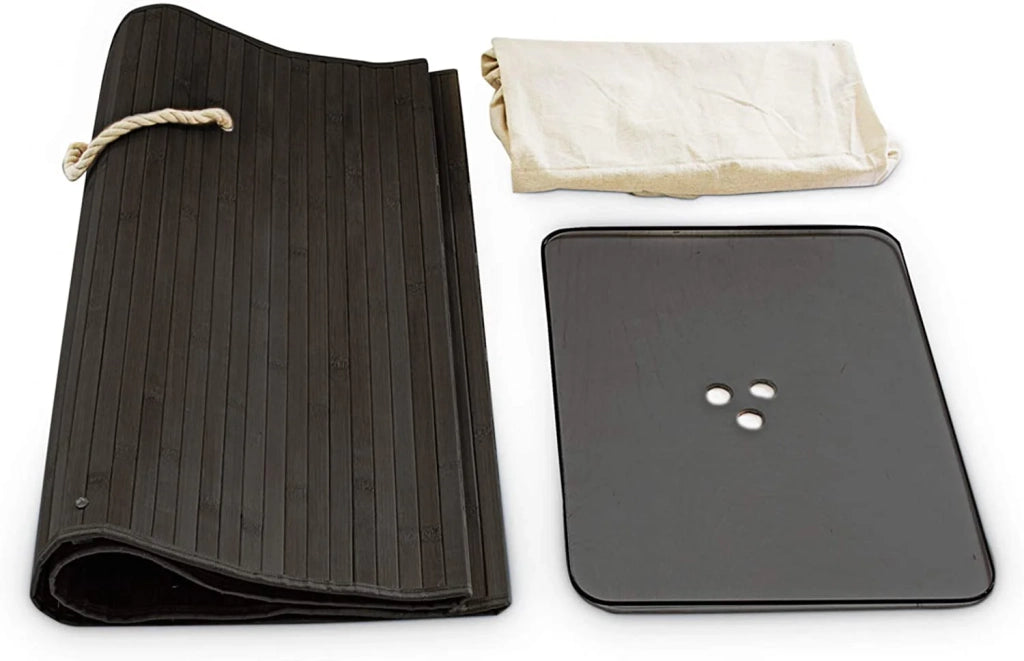 Cesto portabiancheria rettangolare con sacco in cotone 65,5 cm bambù nero 13_0001905_5