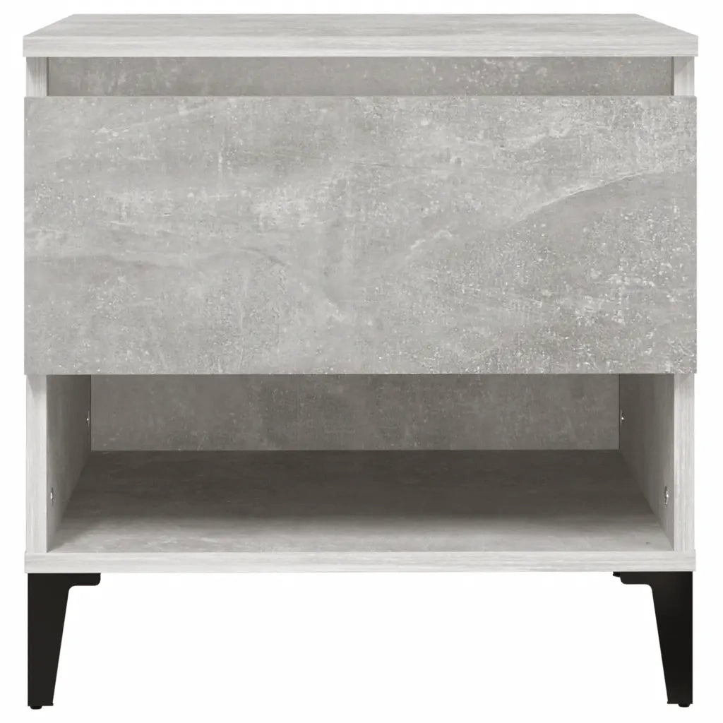 Tavolino | Tavolo laterale Grigio Cemento 50x46x50 cm in Legno Multistrato
