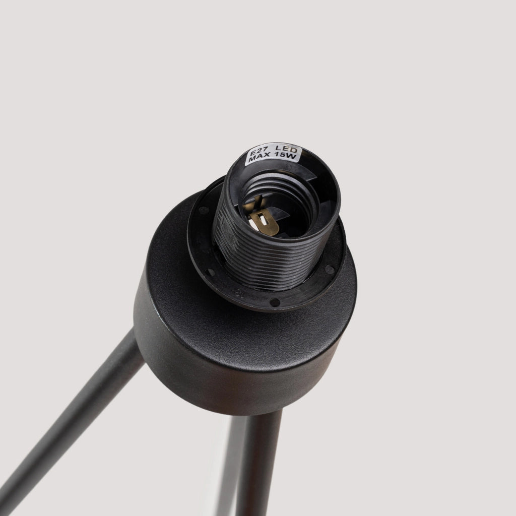 Lampada da terra treppiede paralume blu E27 Purela