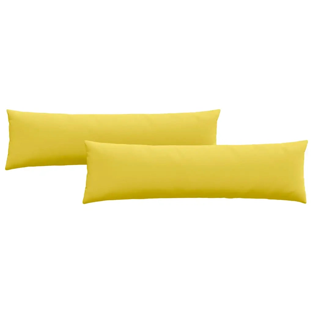 Cuscini da Divano 2 pz | Cuscini per sedie Giallo Chiaro 145 x 40 cm Tessuto
