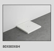 P.DOCCIA 80X80 H. 6 BCO LUCIDO - CIELO