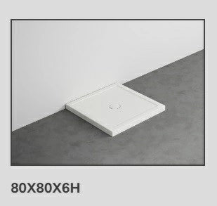 P.DOCCIA 80X80 H. 6 BCO LUCIDO - CIELO