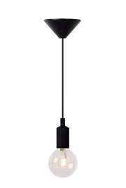 Lampada a sospensione FIX nera minimal Lucide E27 60W