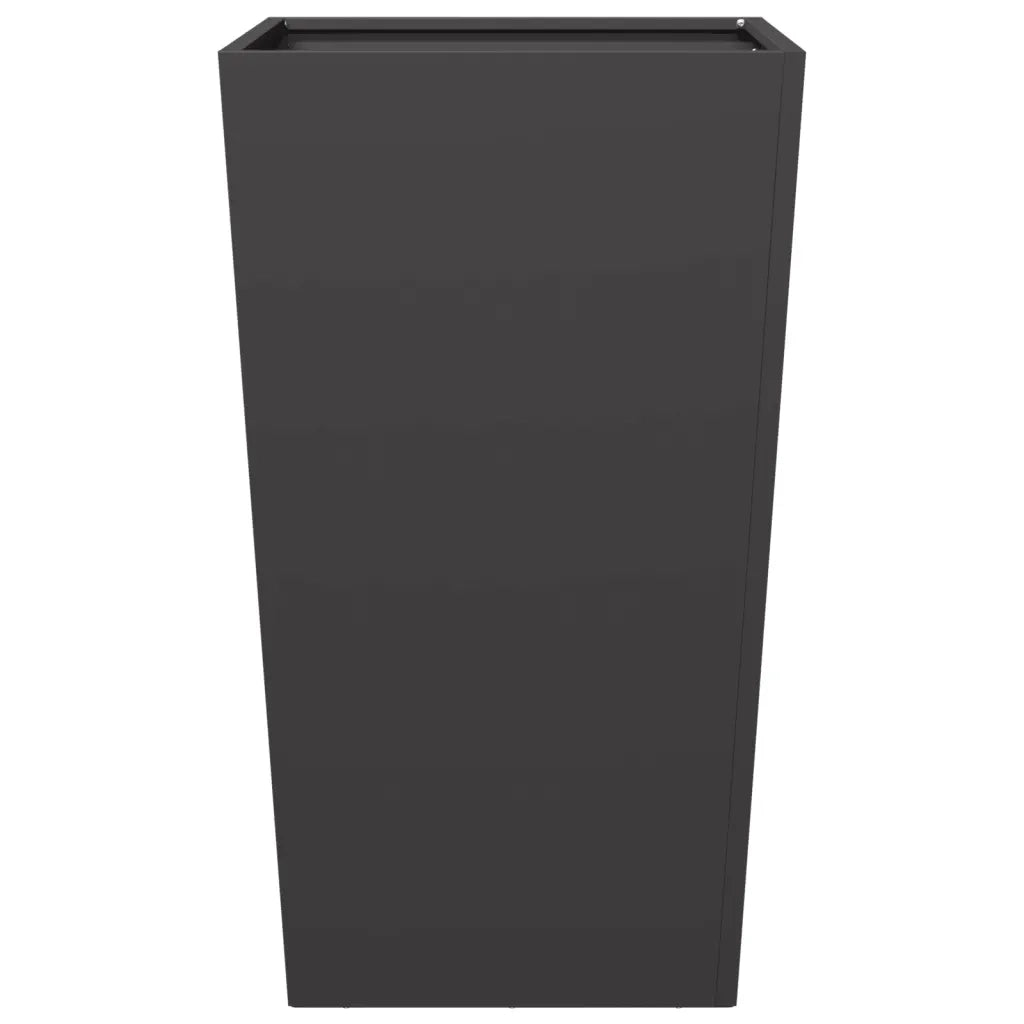 Fioriere da Giardino 2 pz Nere 45x45x75 cm in Acciaio 851095