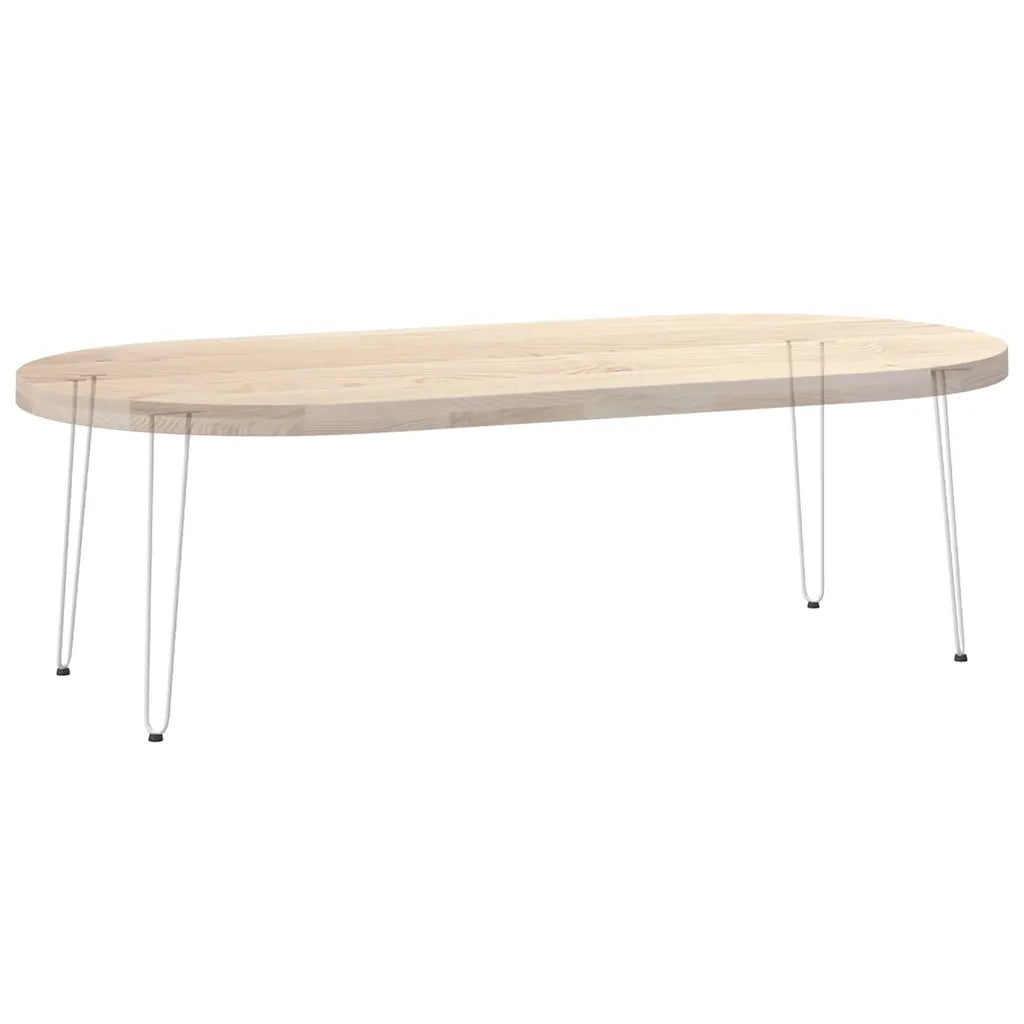 Gambe a forcina per tavoli consolle 4 pz Bianco 72 cm Acciaio massiccio 4012425