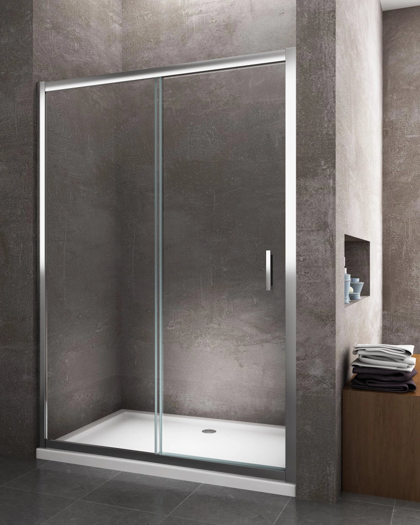 Porta doccia vetro 6 mm per installazione in nicchia Altezza 190 cm installazione reversibile cm 165-170