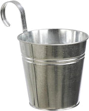 Vaso per piante con supporto Ø 14 cm altezza 14 cm - Zinco Argento