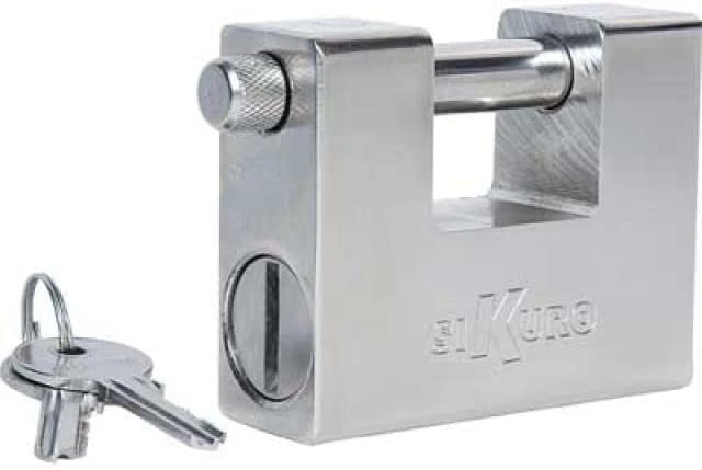LUCCHETTO MONOBLOCCO 'TITAN' SIKURO 84 mm con 2 chiavi a profilo universale - SIKURO