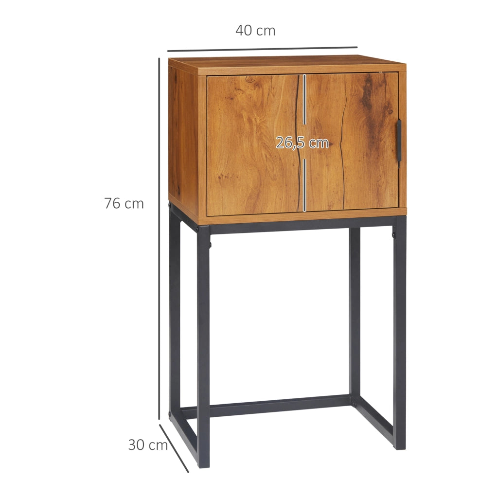 CONSOLLE 40x30x76 cm in legno composito e metallo nero