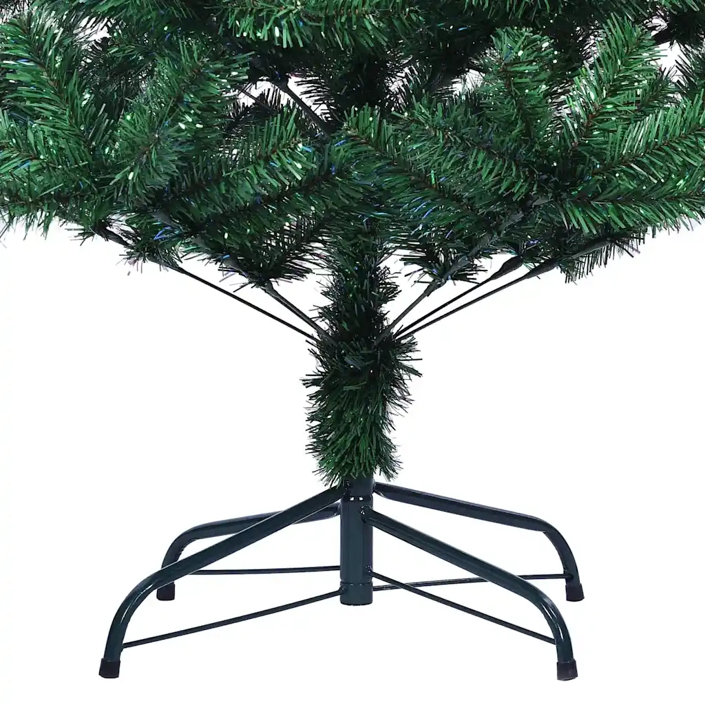 Albero di Natale Artificiale-Albero Natalizio Punte Iridescenti Verde 120 cm PVC
