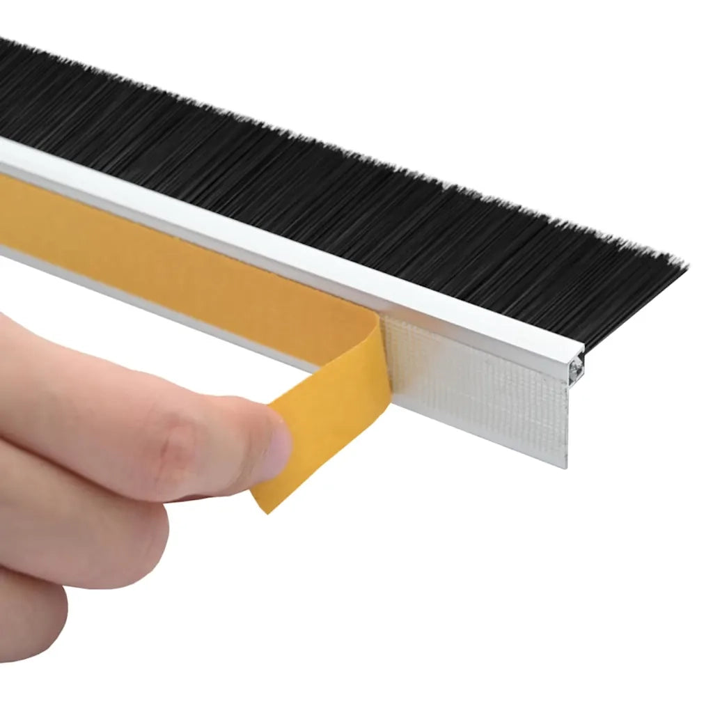 Spazzole per porte autoadesive 12 pz Argento 100 cm CFW5022256