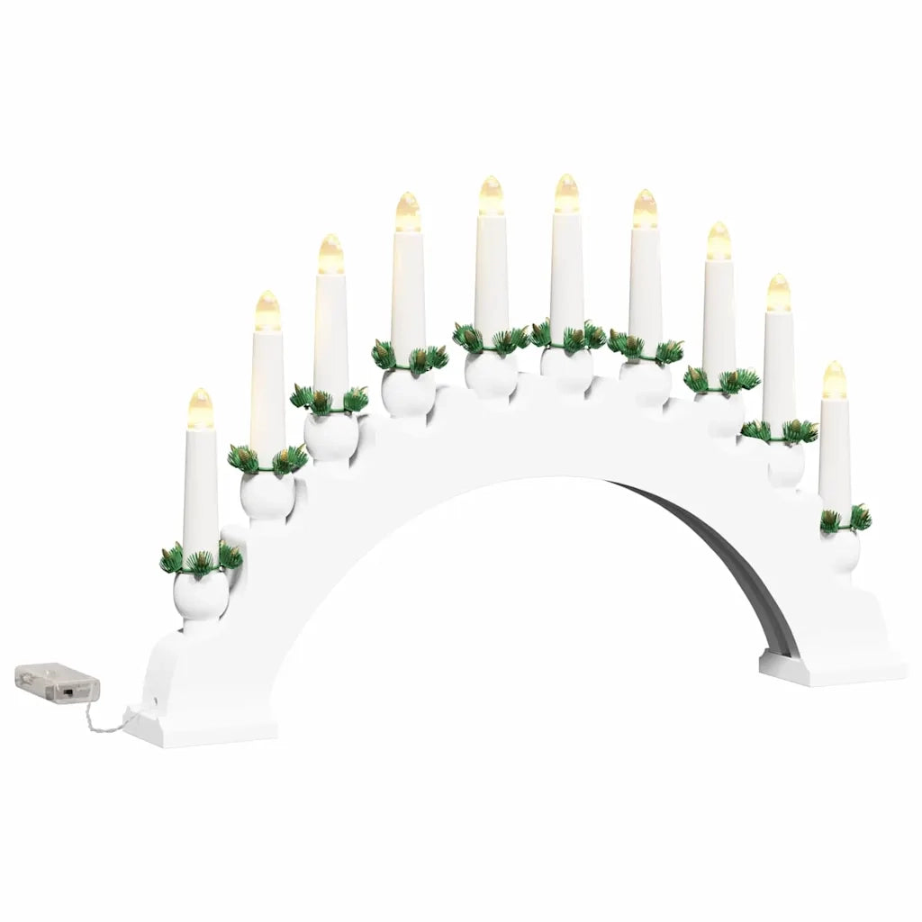 Arco di Candele di Natale con 10 Candele LED Bianco 42019709