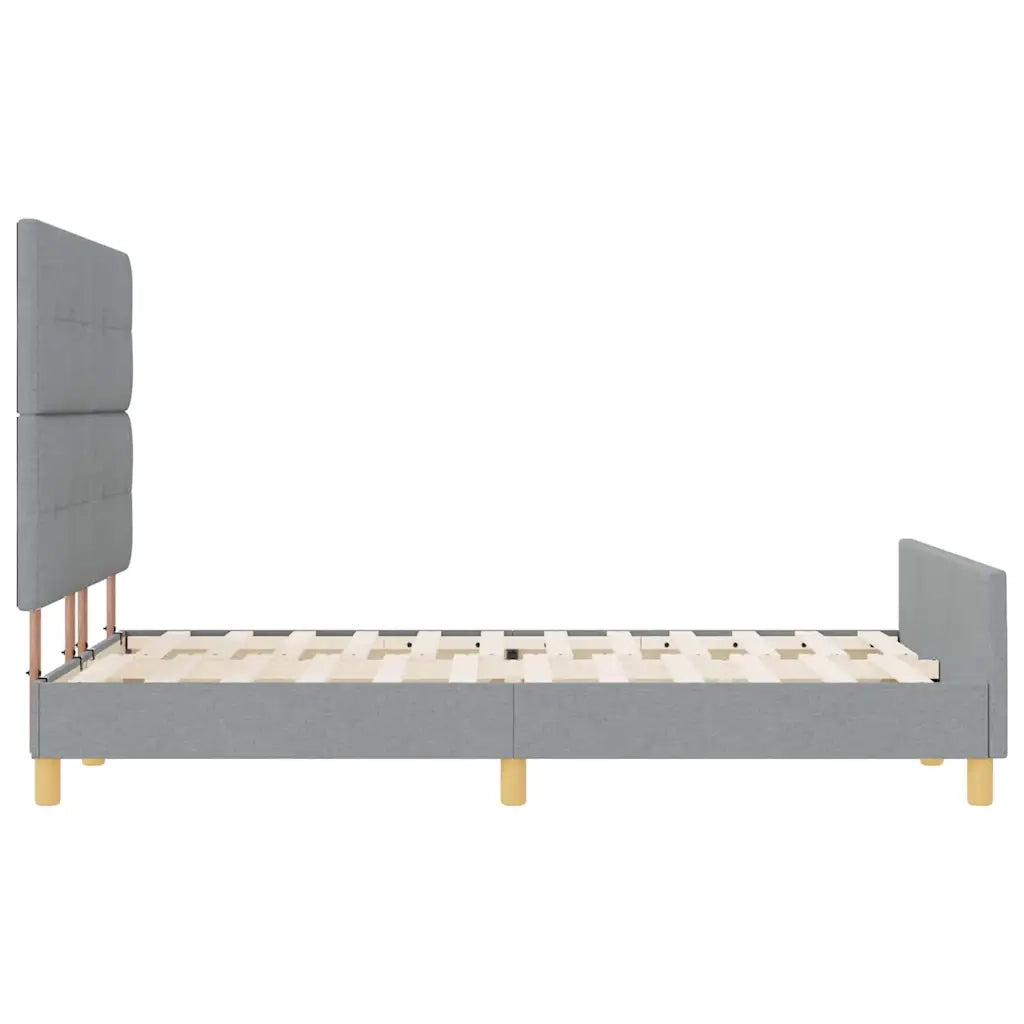 Struttura del letto-Giroletto Grigio chiaro 140 x 200 cm Tessuto 371906