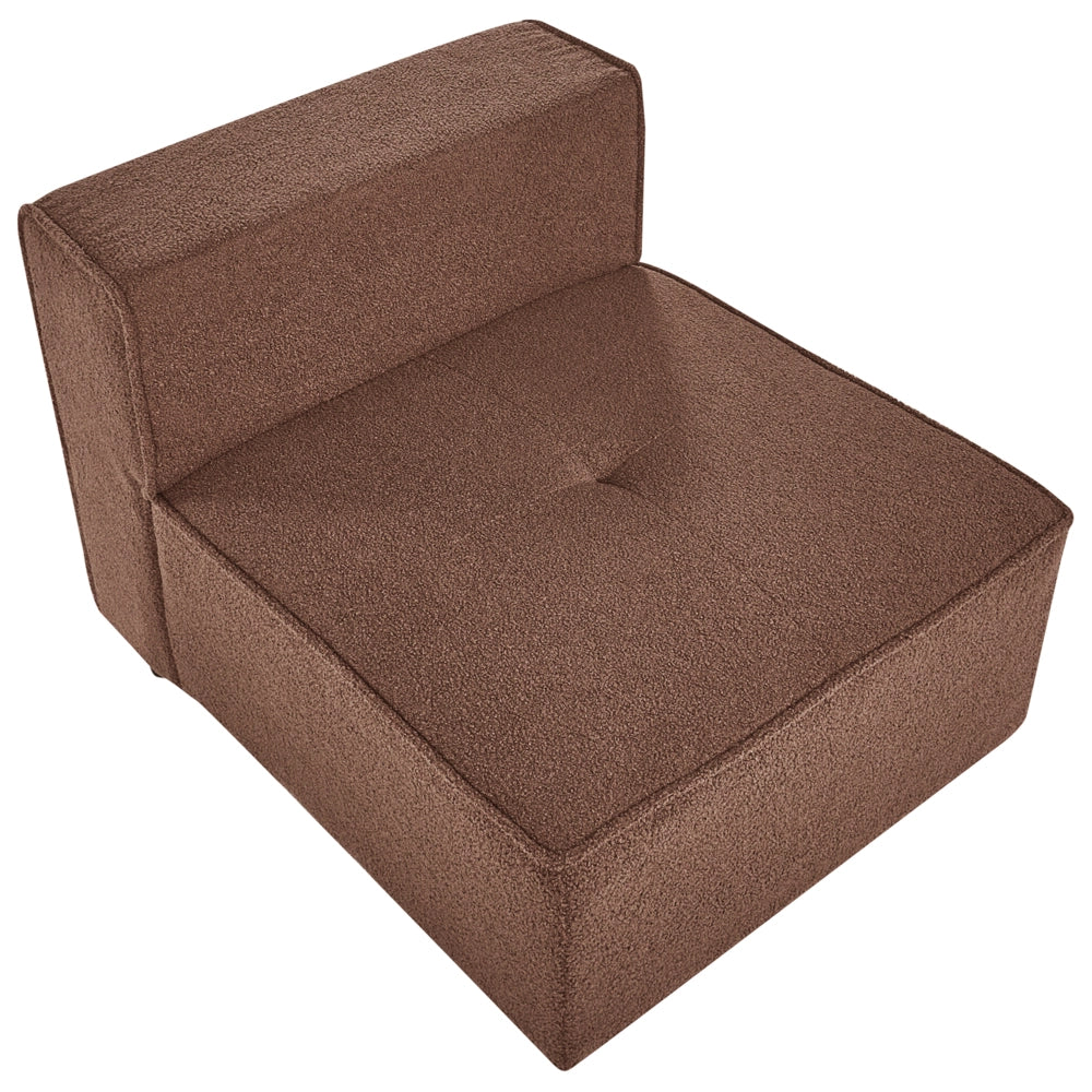 Poltrona modulare Boucle Modulo 1 posto marrone stile moderno