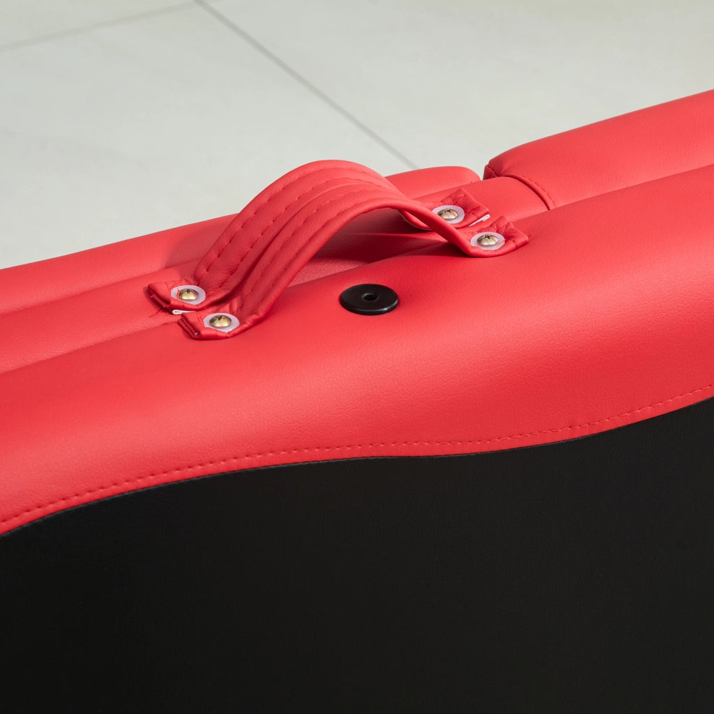 Lettino da Massaggio Pieghevole ¨C Xylo ¨C 210x81x62-85 cm Nero e Rosso