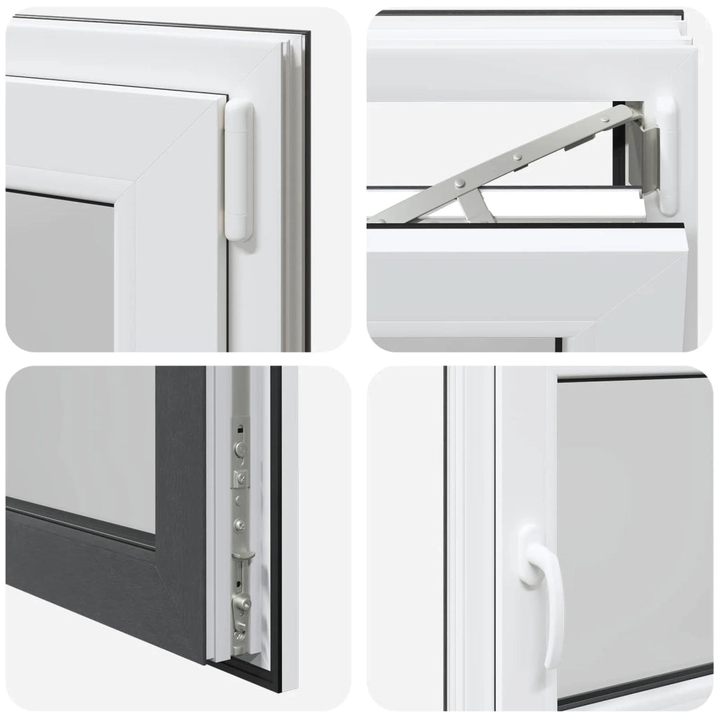 Finestra per Soffitta RISOR Antracite 110 x 50 cm PVC e Vetro 42047296