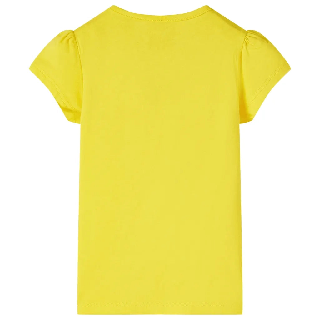 Maglietta da Bambina Gialla 128