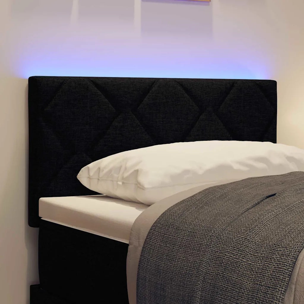 Testiera | Testata LED Nero 80 cm Tessuto
