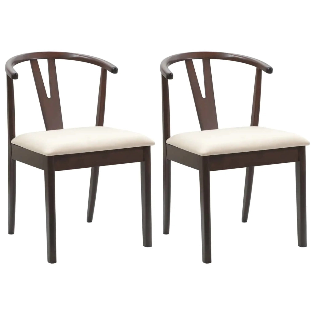 Sedia da pranzo 2 pcs Marrone chiaro e chiaro