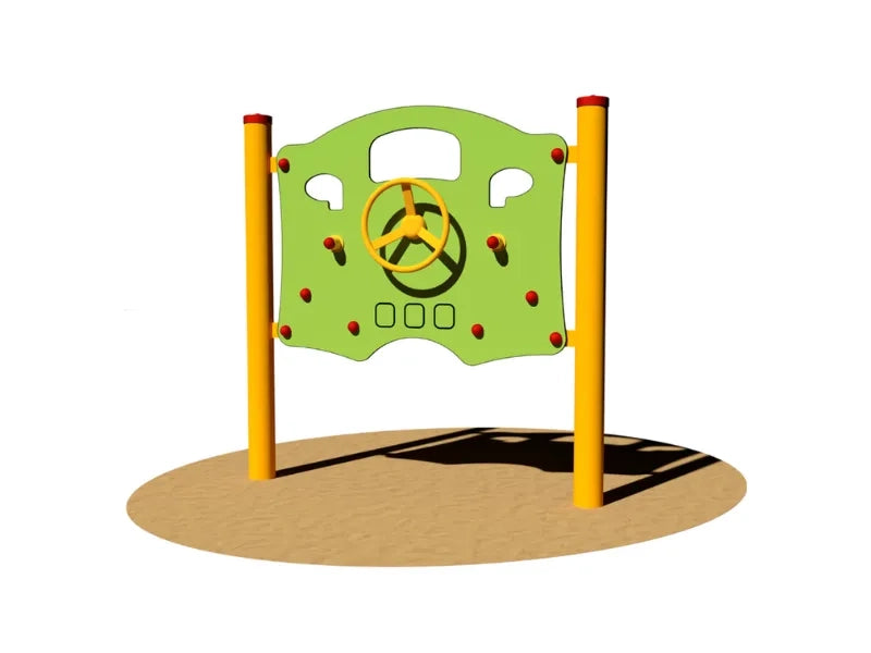 Pannello Giochipark Supercar 301 acciaio Ø89mm HPL gioco inclusivo 3-8 anni