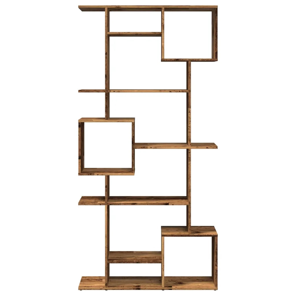 Libreria-Scaffale per Libri-Mobile di Stoccaggio Rovere Fumo 92x29x188 cm in Legno Multistrato