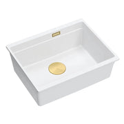Lavello In Granito Logan 100 White Tappo oro