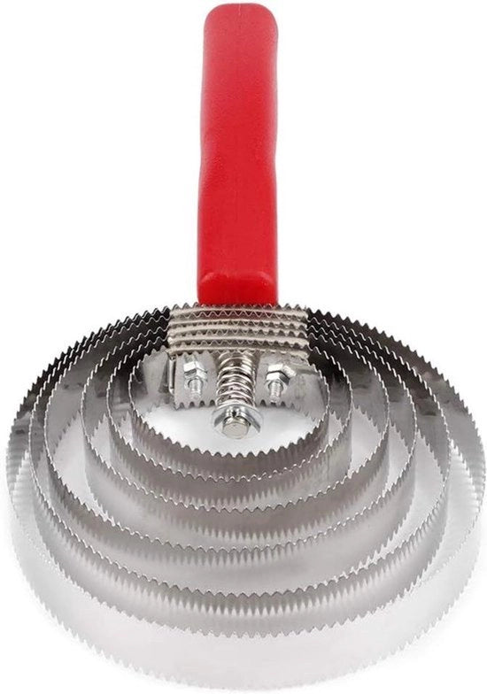 Borsetto per cavalli - Krabbastrippo per cavalli - Acciaio inossidabile - Grande cavalli - Manutenzione - Doppio lato - Adatto per cavalli - Manubrio morbido - Argento metallico