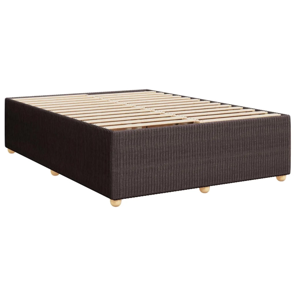 Letto box spring con materasso Marrone Scuro 160 x 200 cm 3452963