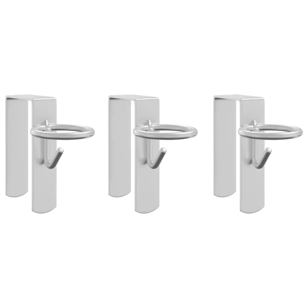 Ganci per Secchio Portatili 3 pz Argento in Acciaio CFW4223166