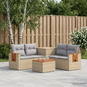 Set di divani 6 pz Beige e Grigio Chiaro 3447679