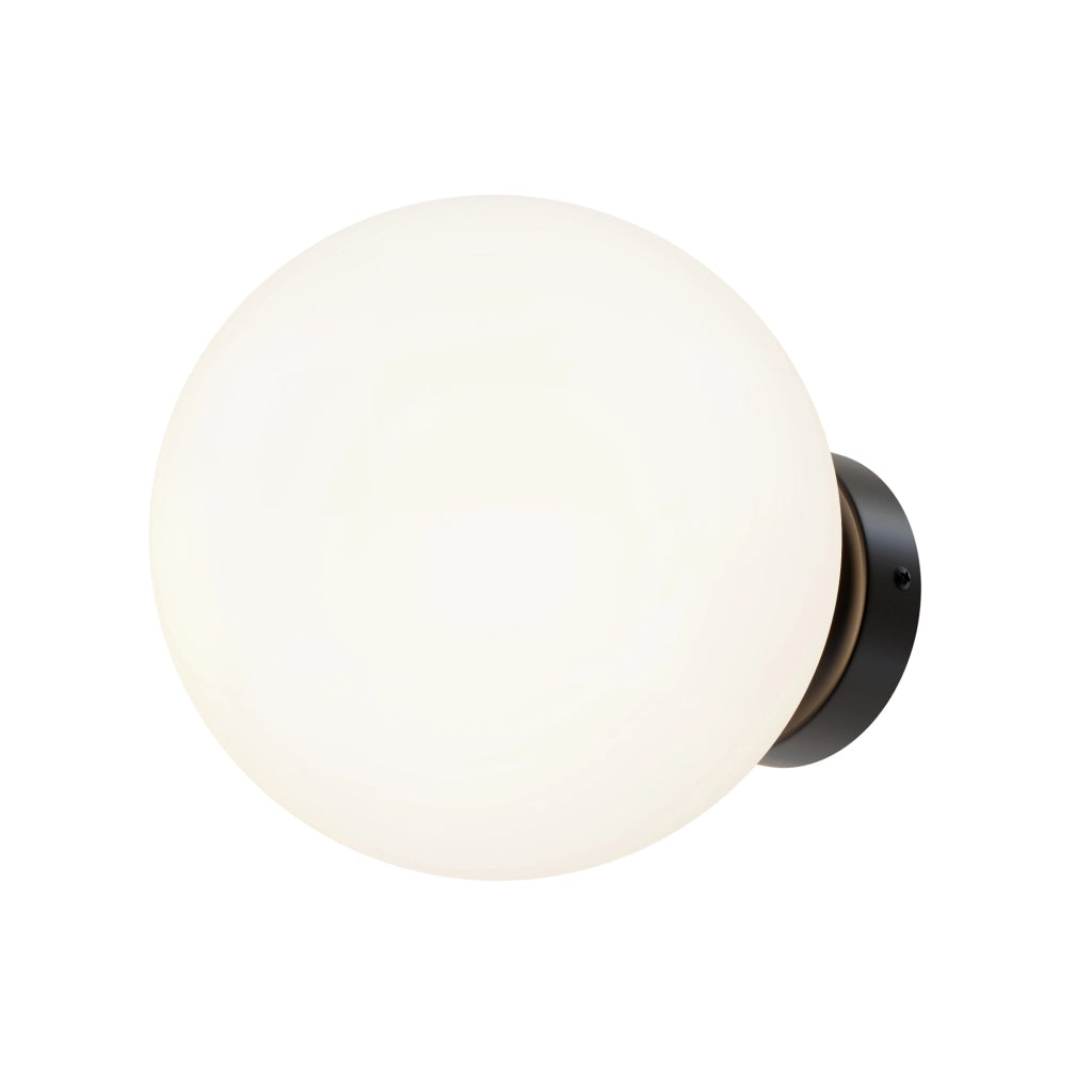 Maytoni Applique minimalista Basic form 1 luce E14 nero metallo diffusore bianco