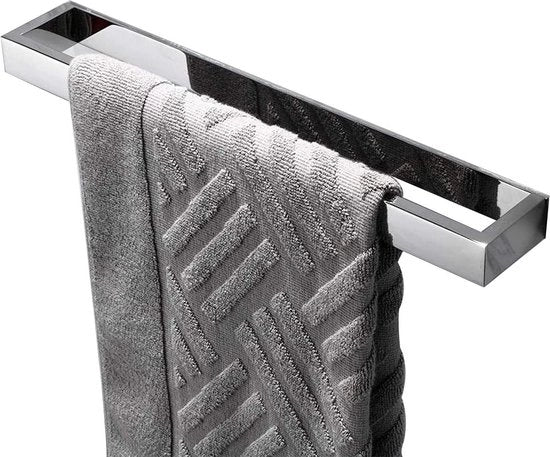 Sostegno per asciugamano 40 CM 16 Pollici Bagno Maniglia SUS 304 Inox Fissa Specchio Vetrato Liscio Autoadesivo