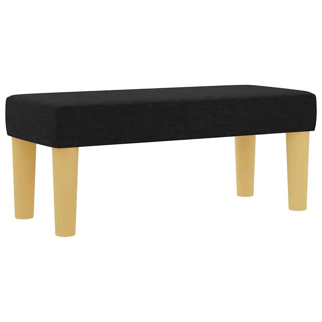 Letto a molle con materasso Nero 100 x 200 cm Tessuto