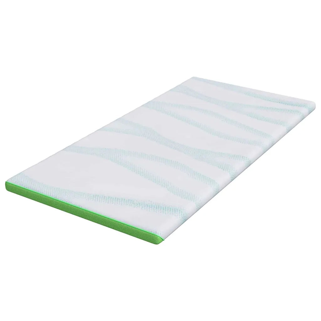 Topper per materasso Bianco e Verde 100 x 200 cm 4106147