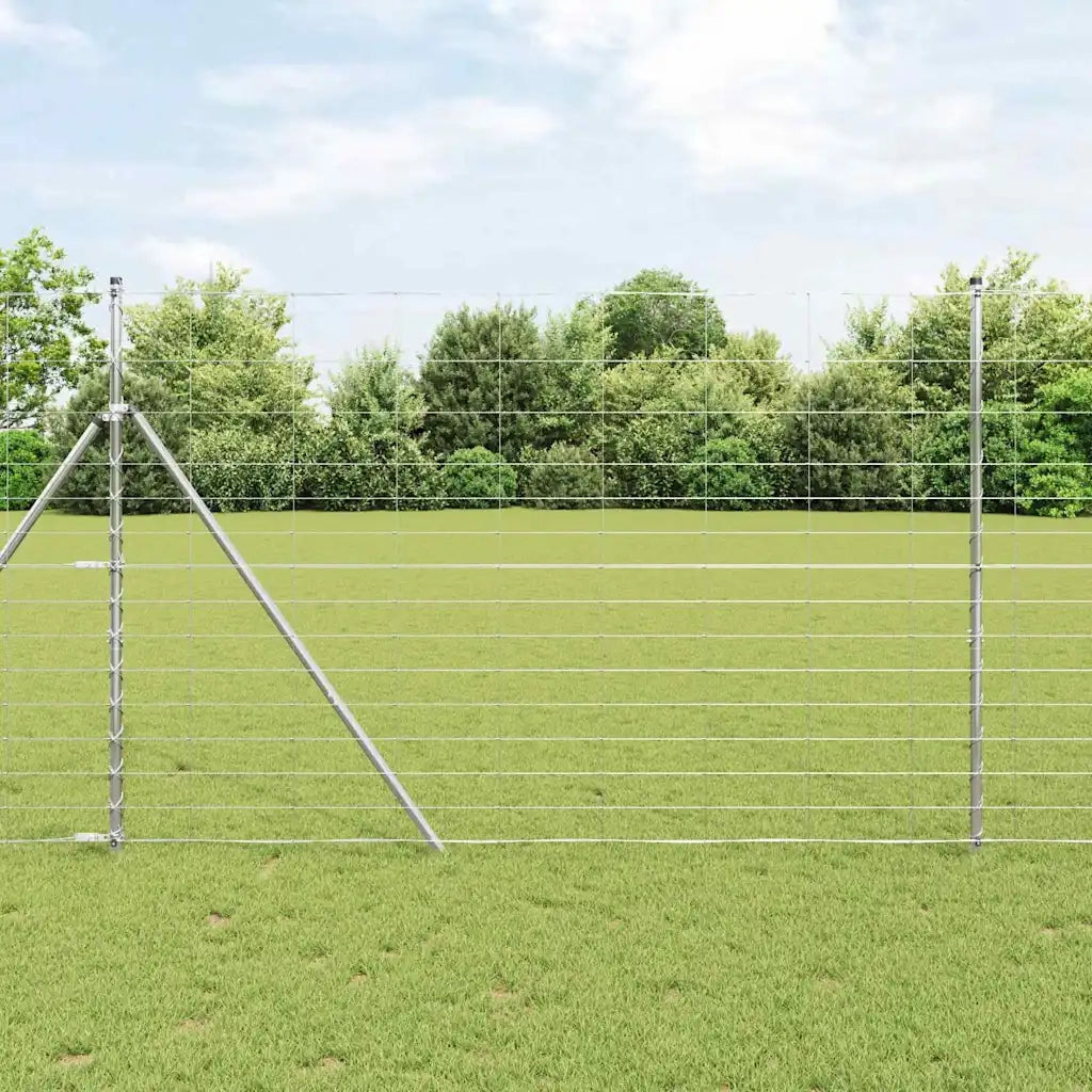 Palo della recinzione | Pannello per recinzione Zincato 25 x 1,6 m Acciaio