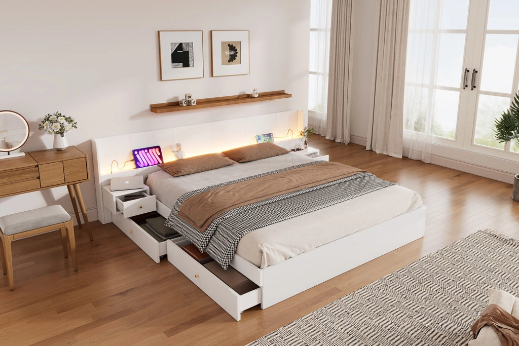 letto matrimoniale mdf bianco 180 x 200 cm