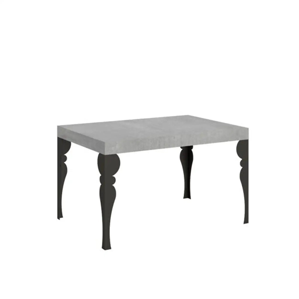 Tavolo allungabile 140/244x90 cm Paxon colore cemento gambe antracite