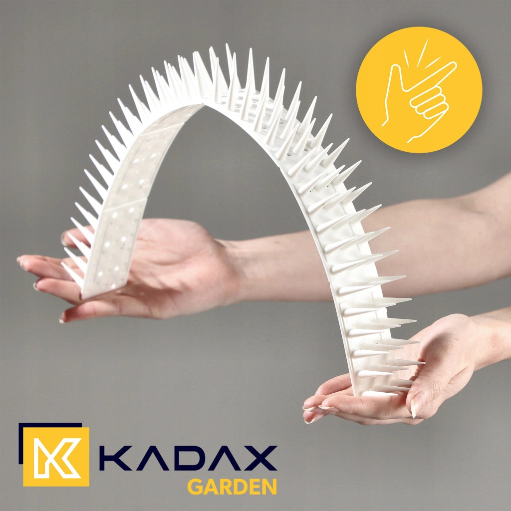 Punte anti-piccioni KADAX, 51 cm, in plastica densa e resistente, 24 pezzi